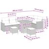 vidaXL Gartensofa-set 9 pcs Beige Poly-Rattan