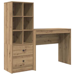 vidaXL Schreibtisch Artisan-Eiche 135,5 x 40 x 127 cm 2 Stk.