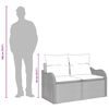 vidaXL Gartensofa Grau 121 x 62 x 69cm Poly-Rattan