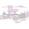 vidaXL Garten-Sofa-Set mit Kissen 8 pcs Beige und Hellgrau