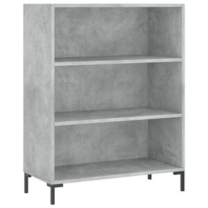 vidaXL B&uuml;cherregal Betongrau 69,5x32,5x90 cm Holzwerkstoff