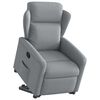 vidaXL Relaxsessel mit Aufstehhilfe Hellgrau Stoff