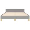 vidaXL Bettgestell ohne Matratze Hellgrau 140x200 cm Stoff