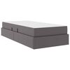 vidaXL Aufbewahrungsbett mit Matratze mit Matratze 2 pcs Grau Leder