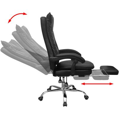vidaXL Relaxsessel Bürostuhl Chefsessel mit Fußstütze Schwarz