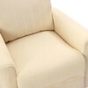 vidaXL Massagesessel mit Aufstehhilfe Creme Stoff