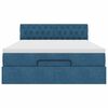 vidaXL Ottoman-Bett mit Matratze & LEDs Dunkelblau 140x200 cm Samt