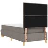 vidaXL Boxspringbett mit Matratze mit Kopfteil Taupe 90 x 200 cm Stoff
