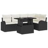 vidaXL Gartensofa-set 6 stk. 5-Sitzanzahl Schwarz Poly Rattan