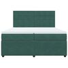 vidaXL Boxspringbett mit Matratze Dunkelgr&uuml;n 200x200 cm Samt