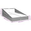 vidaXL Gartenbett Schwarz 110x200 cm Poly Rattan