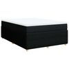 vidaXL Boxspringbett mit Matratze Schwarz 140x190 cm Stoff