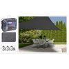 ProGarden Sonnensegel Dreieckig Dunkelgrau 3x3x3 m