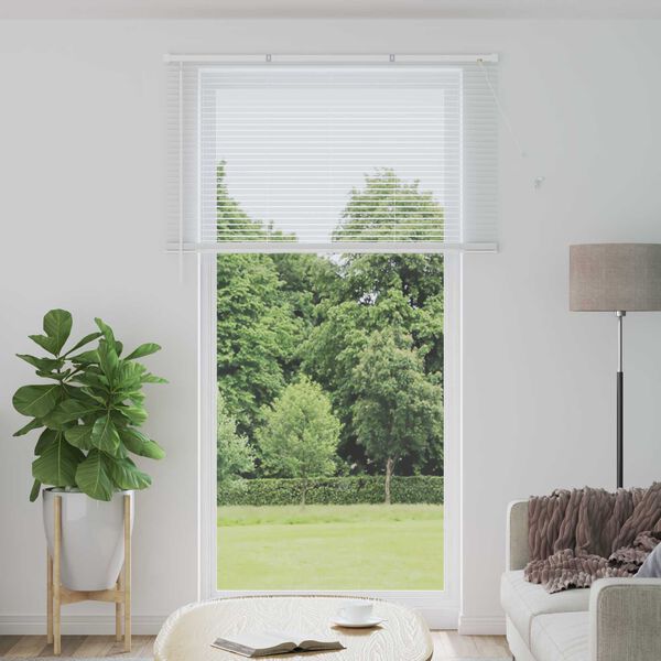 vidaXL Venetianer Jalousie Verstellbar Wei&szlig; 213 x 130 cm PVC