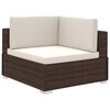vidaXL 6-tlg. Garten-Lounge-Set mit Auflagen Poly Rattan Braun