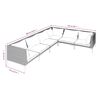 vidaXL 6-tlg. Garten-Lounge-Set mit Kissen Poly Rattan Dunkelgrau