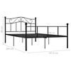 vidaXL Bettgestell Schwarz Metall 160&times;200 cm