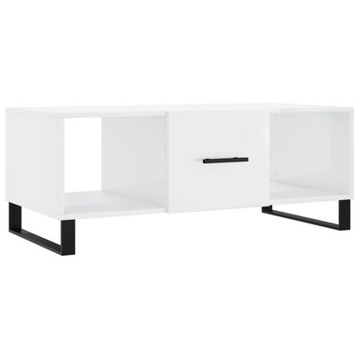 vidaXL Couchtisch Hochglanz-Weiß 102x50x40 cm Holzwerkstoff