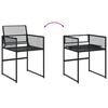 vidaXL 13-tlg. Garten-Essgruppe Schwarz Poly Rattan