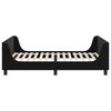 vidaXL Kinderbettgestell mit Kopfteil Schwarz 90 x 190 cm Samt