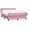 vidaXL Boxspringbett mit Matratze Rosa 140x220 cm Samt