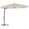 vidaXL Sonnenschirm mit Stahl-Mast 250x250 cm Sandwei&szlig;
