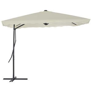 vidaXL Sonnenschirm mit Stahl-Mast 250x250 cm Sandwei&szlig;