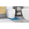 vidaXL Rutschfeste Badematte mit Toilettenausschnitt Blau 50 x 50 cm
