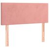 vidaXL Boxspringbett mit Matratze & LED Rosa 120x190 cm Samt