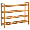 vidaXL Schuhregal mit 4 Etagen 100x27x80 cm Massivholz Eiche