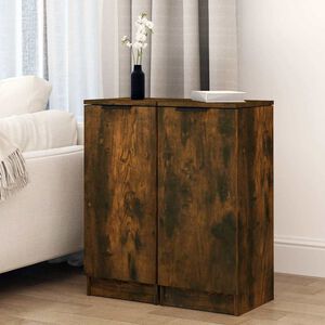 vidaXL Sideboards 2 Stk. R&auml;uchereiche 30x30x70 cm Holzwerkstoff