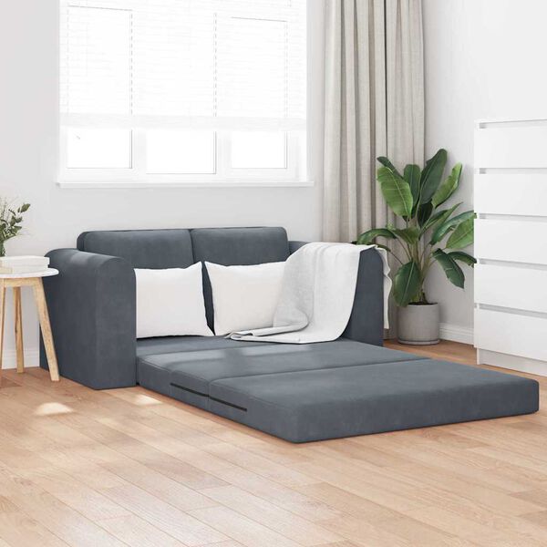 vidaXL Schlafsofa Dunkelgrau 148 x 71 x 83 cm Samt