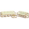 vidaXL Outdoor-Sofagarnitur 9 stk. Wei&szlig; und Creme