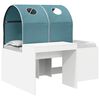 vidaXL Bett mit Tunnel 3 Stk. Wei&szlig; und Hellblau Holzwerkstoff