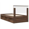 vidaXL Bettrahmen Braun Eichen-Optik 75 x 190 cm Holzwerkstoff
