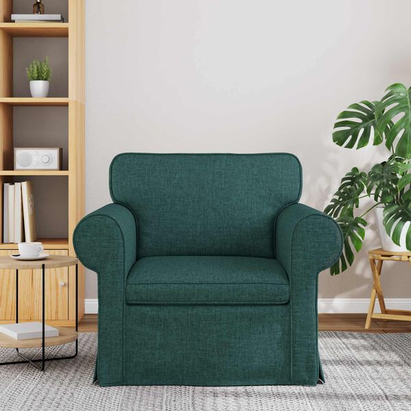vidaXL Sofa 60cm Dunkelgr&uuml;n Metall