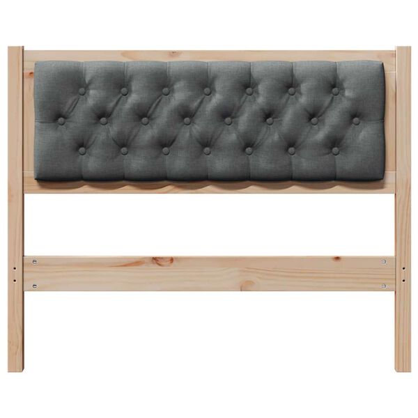 vidaXL Kopfteil Braun und Dunkelgrau 100 cm Massivholz Kiefer
