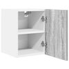 vidaXL H&auml;ngeschrank mit T&uuml;r 2 pcs Grau Sonoma und Wei&szlig; 30 x 31 x 40 cm