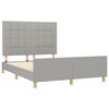 vidaXL Bettgestell ohne Matratze Hellgrau 140x200 cm Stoff