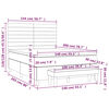 vidaXL Boxspringbett mit Matratze Blau 140x200 cm Stoff
