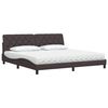 vidaXL Bett mit Matratze Dunkelbraun 200x200 cm Stoff