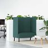 vidaXL Hoher R&uuml;cken Sofa 101cm Dunkelgr&uuml;n Stoff