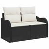 vidaXL Garten-Sofa-Set mit Speicher 5 pcs Schwarz Poly Rattan