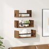 vidaXL Wandregal-Set mit Regal 3 pcs Altholz 40x16x14cm Holzwerkstoff