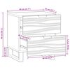 vidaXL Nachttisch Braun 40 x 33 x 46 cm Massivholz Akazie