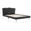 vidaXL Bett mit Memory-Schaum-Matratze Dunkelgrau Stoff 140&times;200 cm