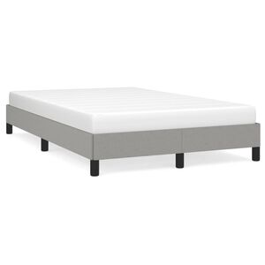 vidaXL Bettgestell ohne Matratze Hellgrau 120x190 cm Stoff
