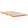 vidaXL Bodenbettgestell Wachsbraun 90 x 200 cm Massivholz Kiefer