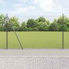 vidaXL Zaunpfosten Grau 10 x 1,4 m (40 x 40 mm Maschen) Stahl und PVC