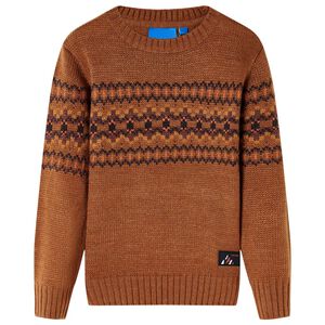 vidaXL Kinderpullover Gestrickt Cognac 92